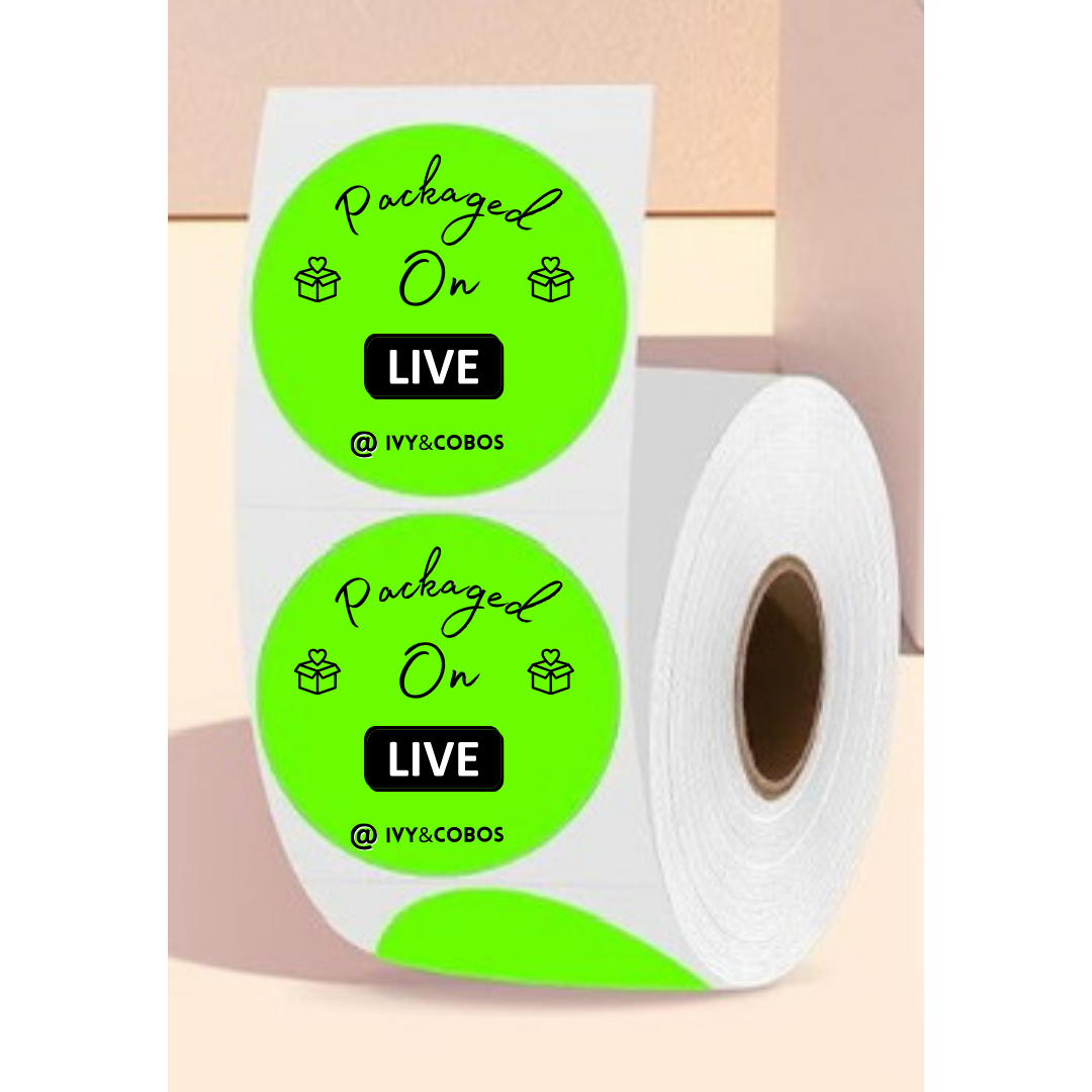 2 Inch Custom Packaged On Live Sticker Rolls