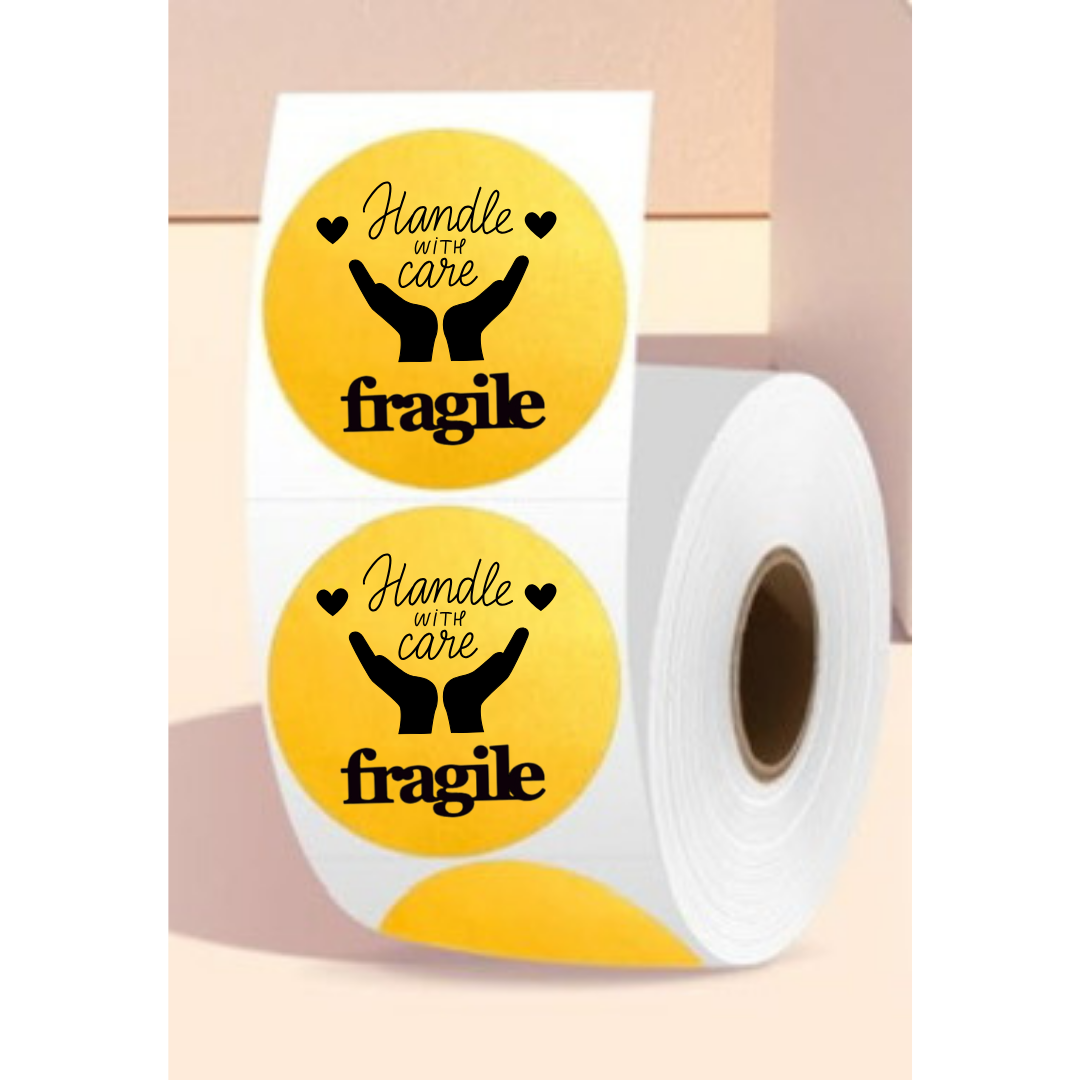 2 Inch Handle With Care Fragile Sticker Rolls