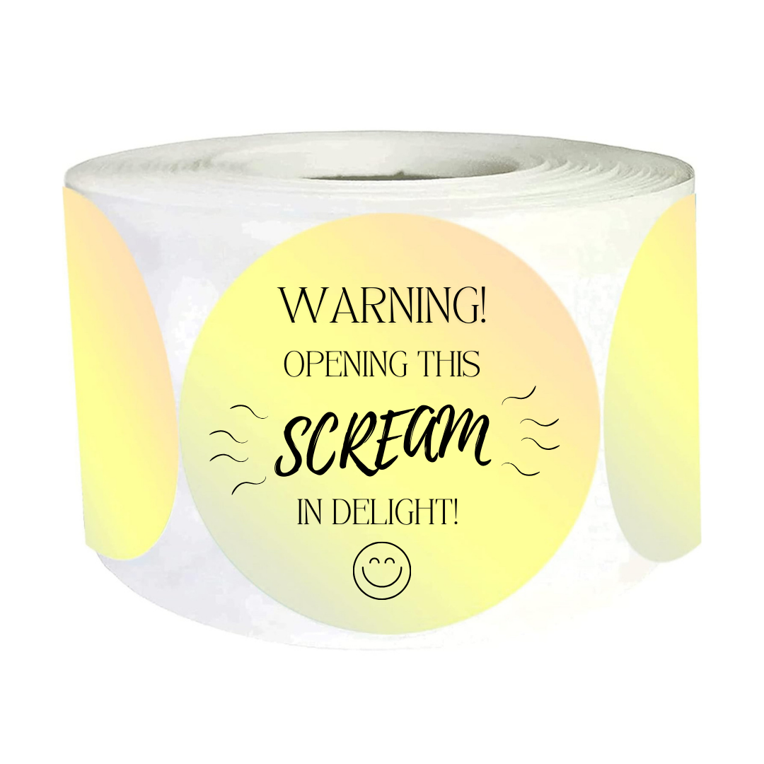 2 Inch Warning Opening This Package Sticker Rolls