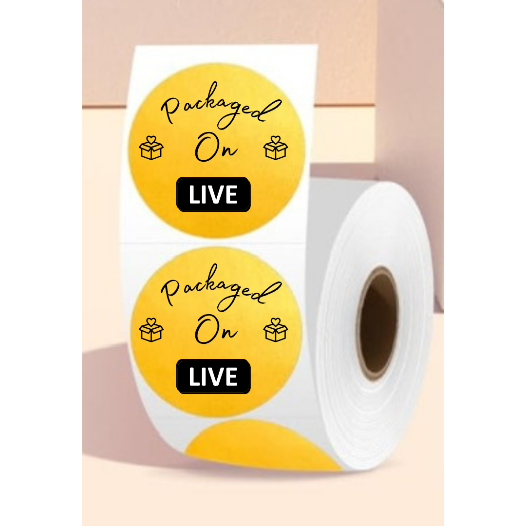 2 Inch Packaged On Live Sticker Rolls