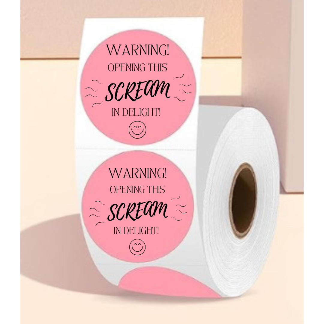 2 Inch Warning Opening This Package Sticker Rolls