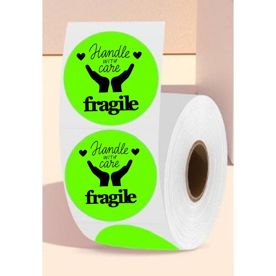 2 Inch Handle With Care Fragile Sticker Rolls