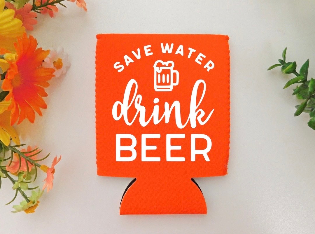 Save Water Drink Beer Can Cover