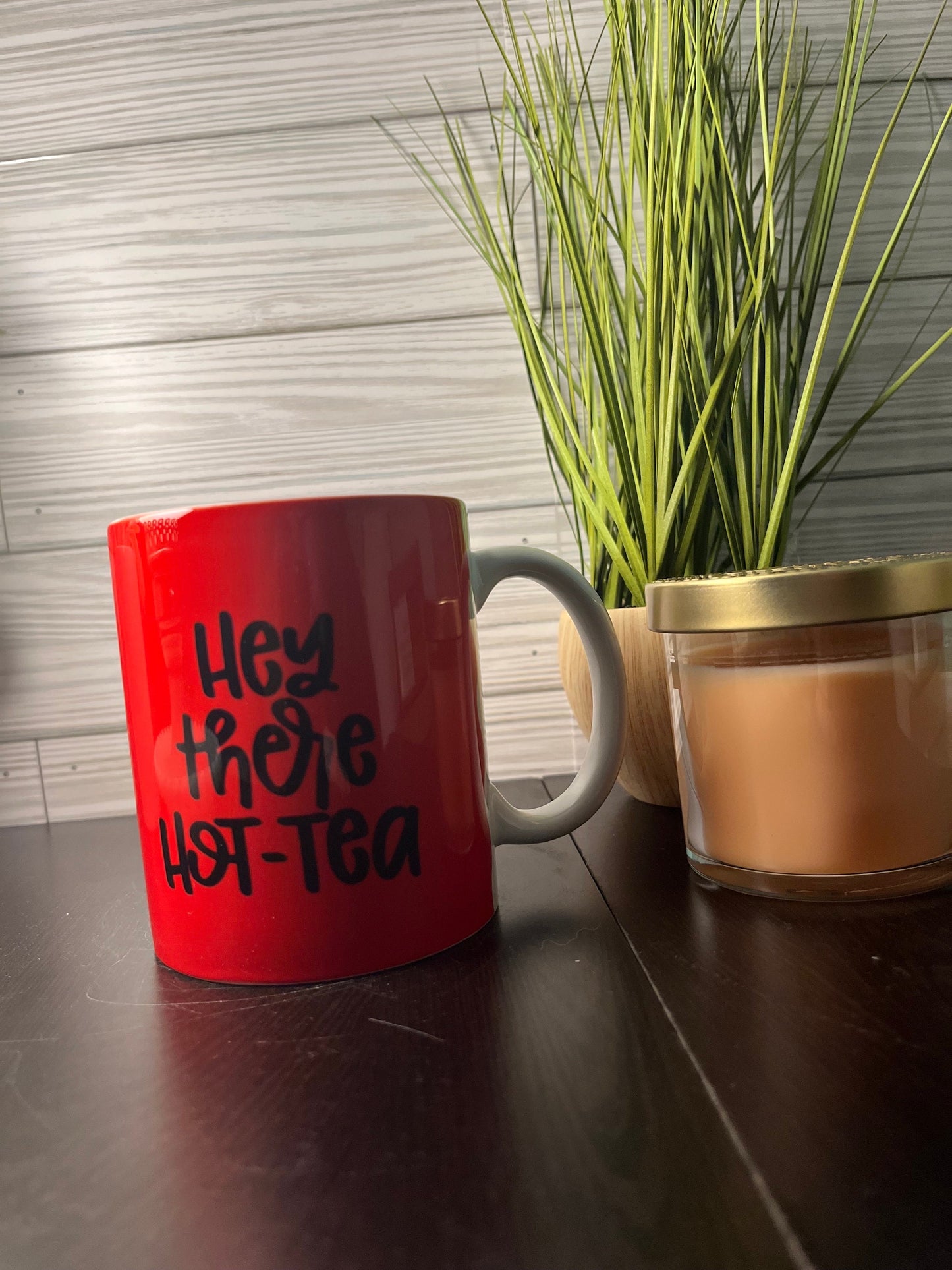 Red Hey There Hot Tea Mug