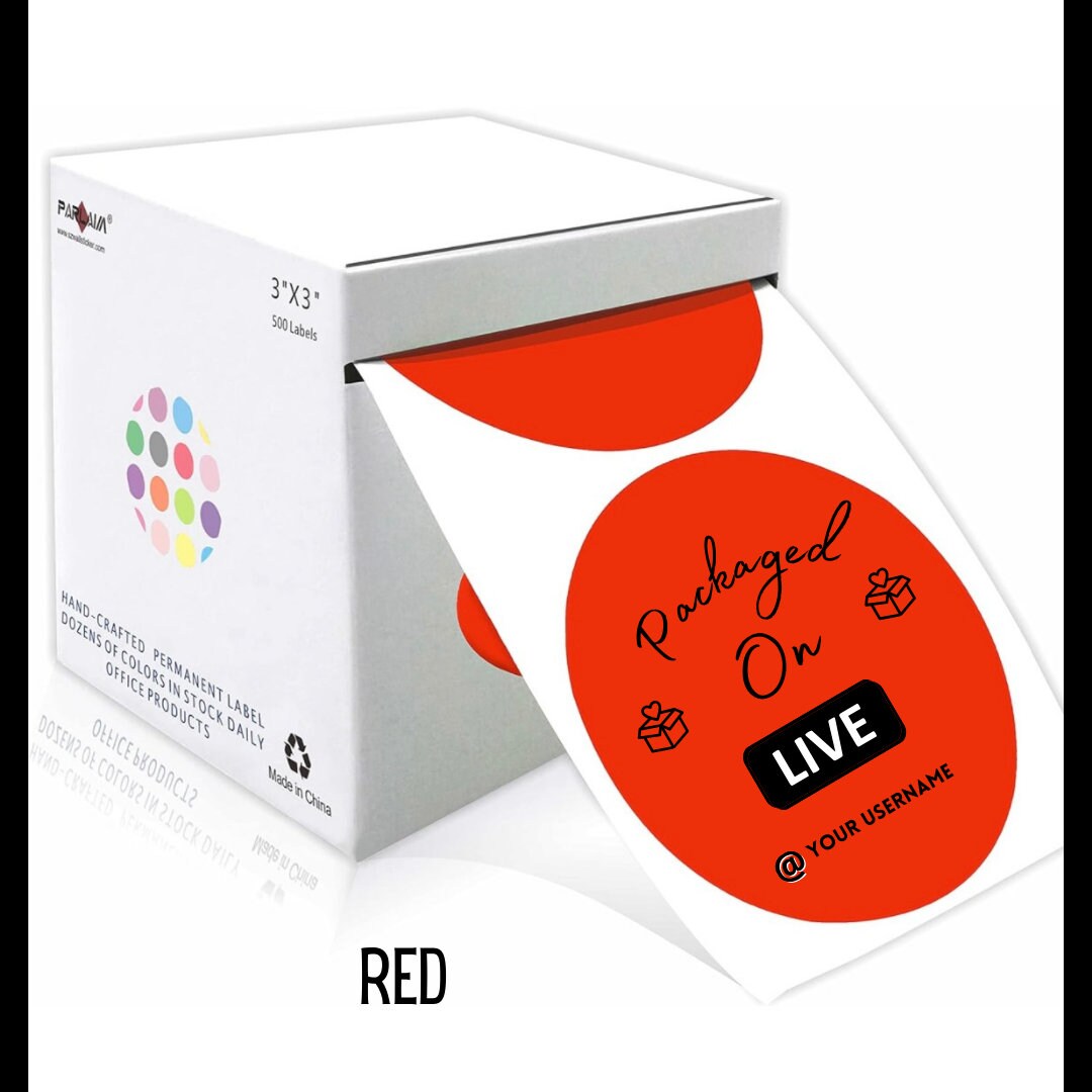 3 Inch Custom Packaged On Live Sticker Rolls / Shipping Stickers / Mailing / Personalized / Fast Shipping / Packing / Multicolored / Cute