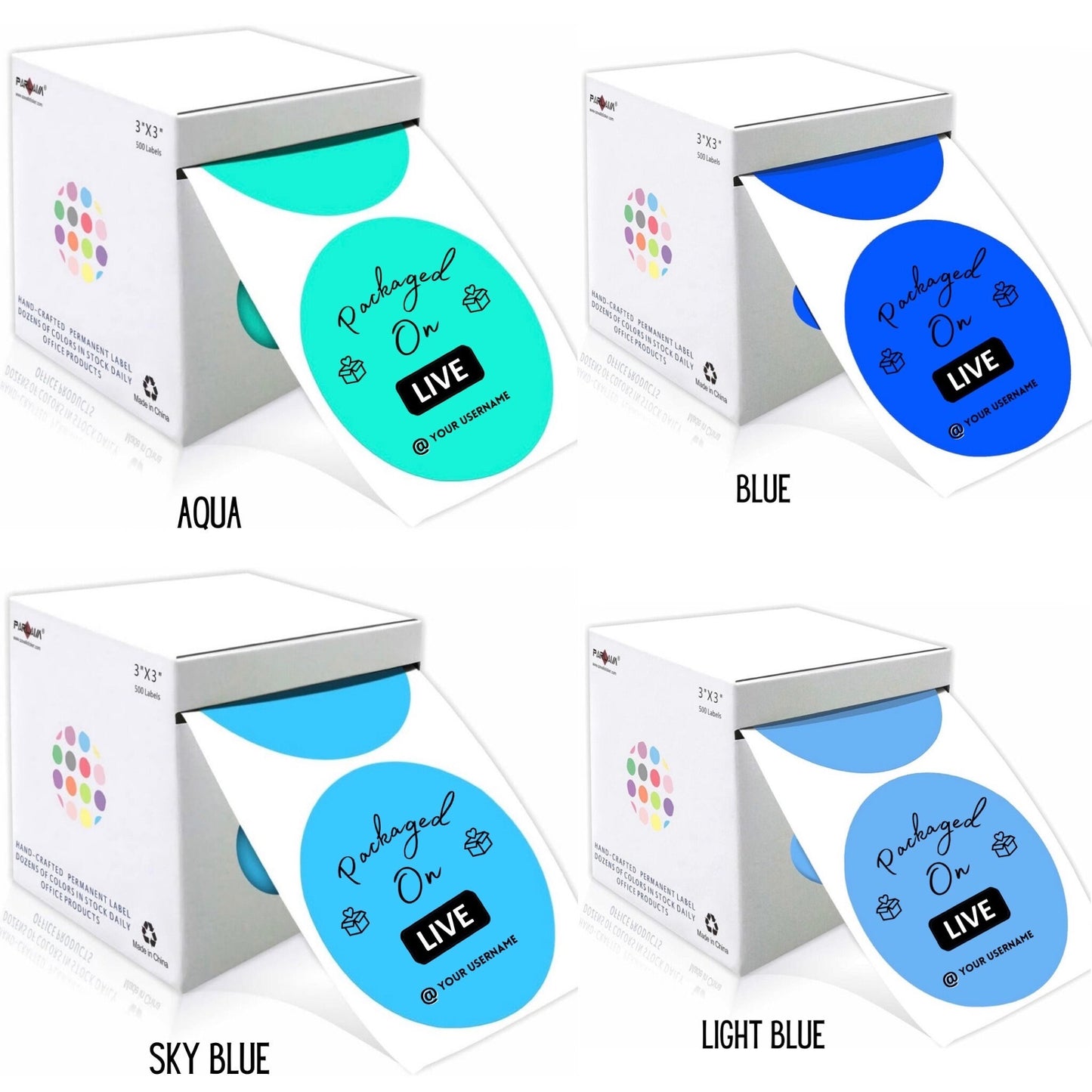 3 Inch Custom Packaged On Live Sticker Rolls / Shipping Stickers / Mailing / Personalized / Fast Shipping / Packing / Multicolored / Cute