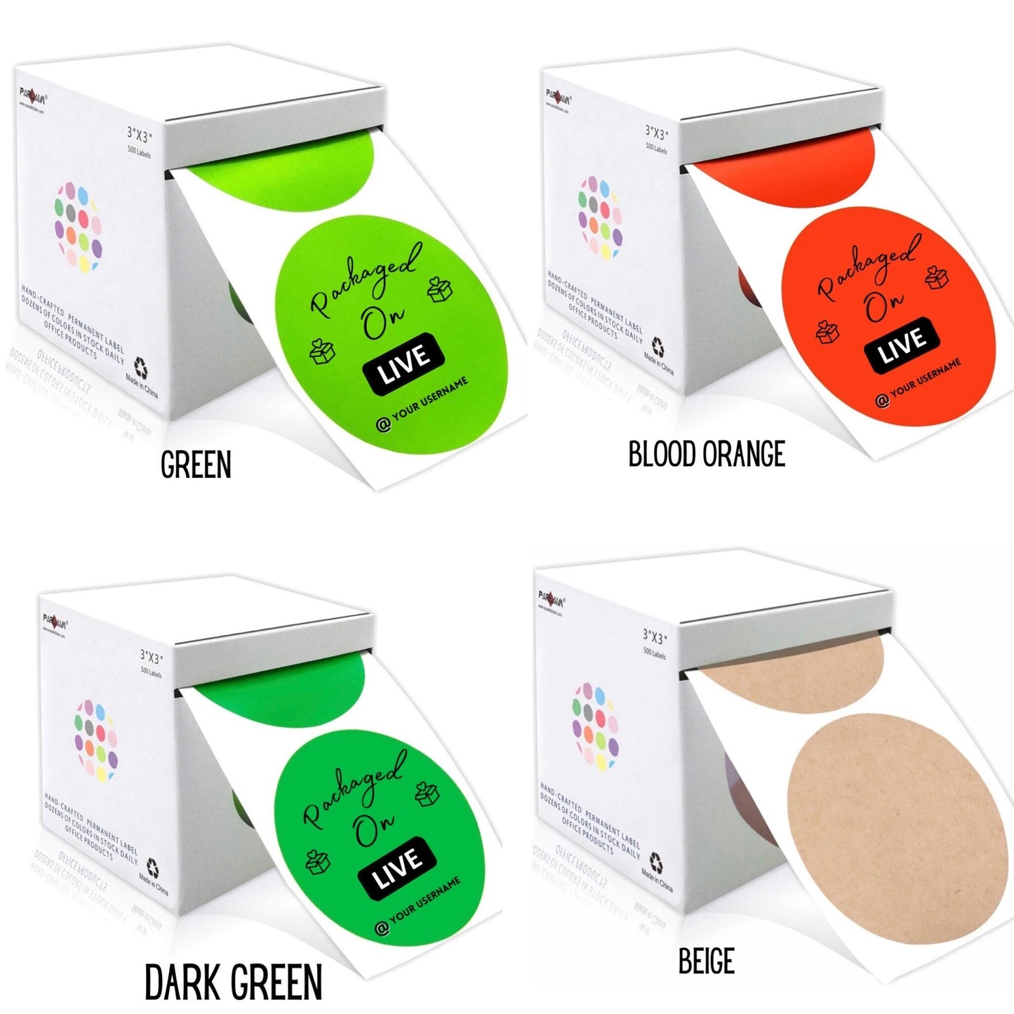 3 Inch Custom Packaged On Live Sticker Rolls / Shipping Stickers / Mailing / Personalized / Fast Shipping / Packing / Multicolored / Cute