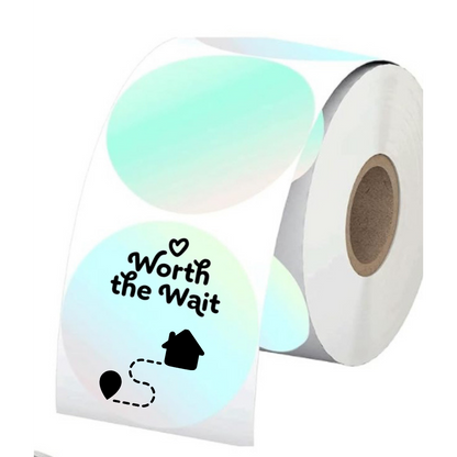 2 Inch Worth The Wait Sticker Rolls