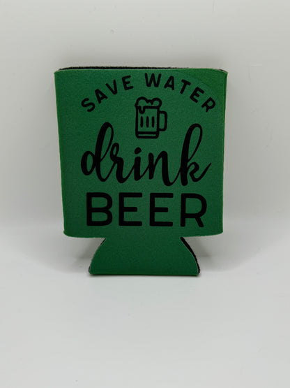 Save Water Drink Beer Can Cover ~ Premade