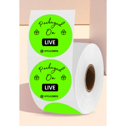 2 Inch Custom Packaged On Live Sticker Rolls