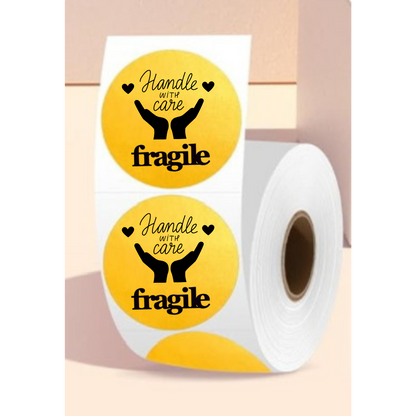 2 Inch Handle With Care Fragile Sticker Rolls