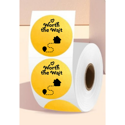 2 Inch Worth The Wait Sticker Rolls