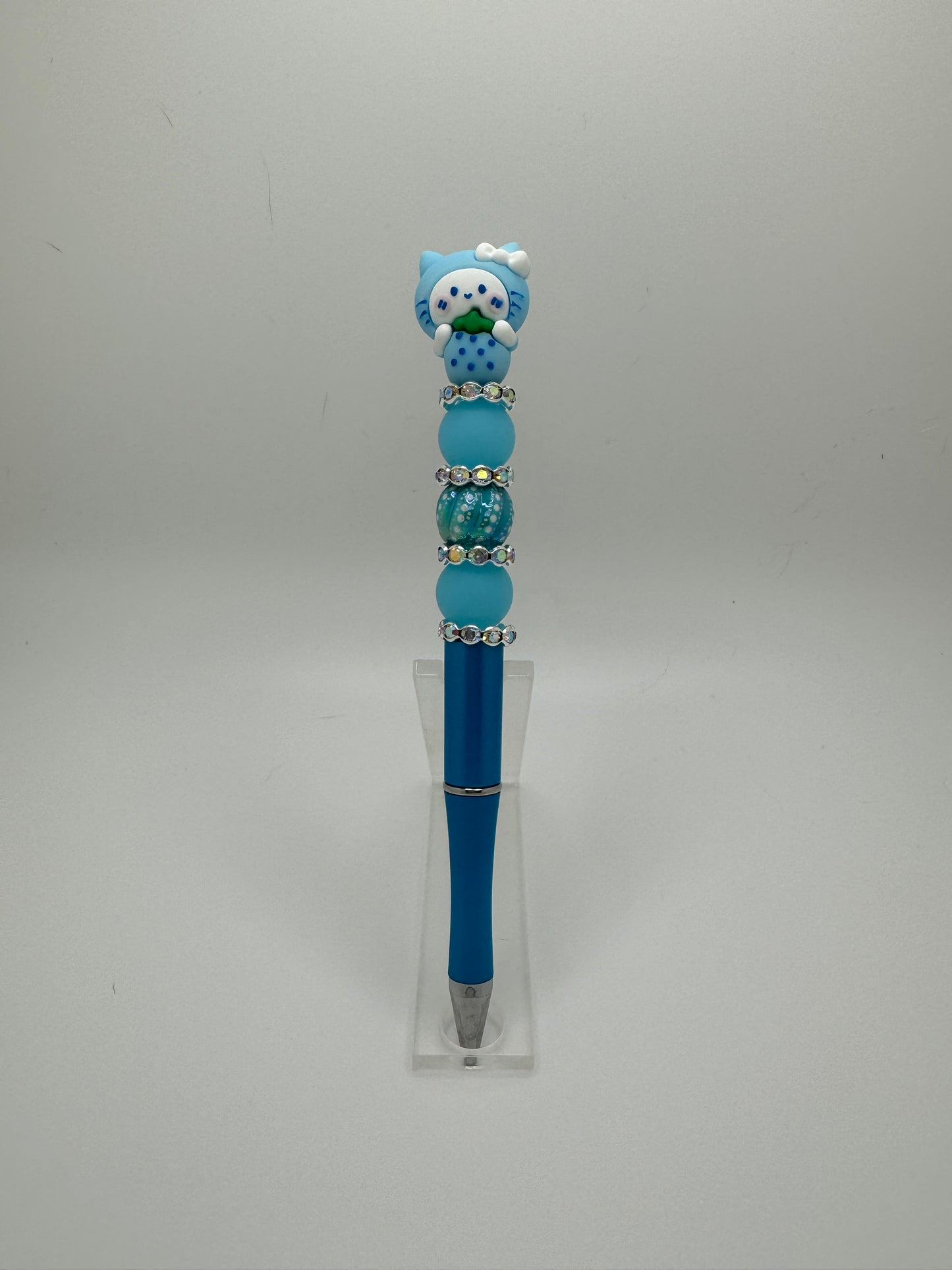 Blue Character Beadable Pen ~ Premade