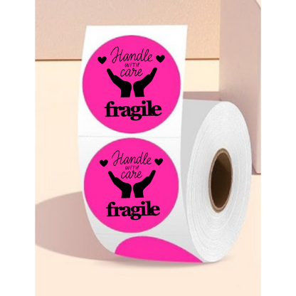 2 Inch Handle With Care Fragile Sticker Rolls