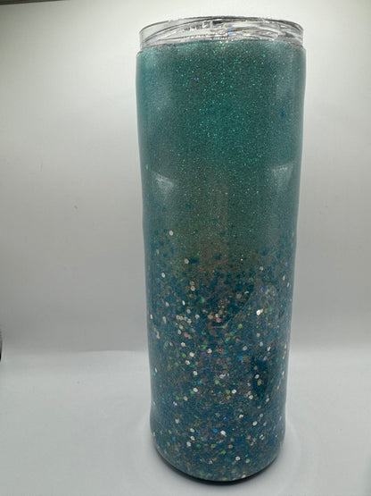20oz Skinny Blue Glow In The Dark Tumbler