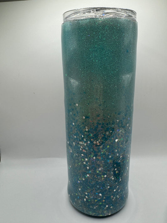 20oz Skinny Blue Glow In The Dark Tumbler