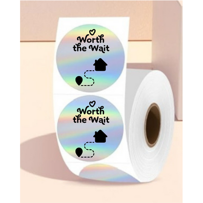 2 Inch Worth The Wait Sticker Rolls