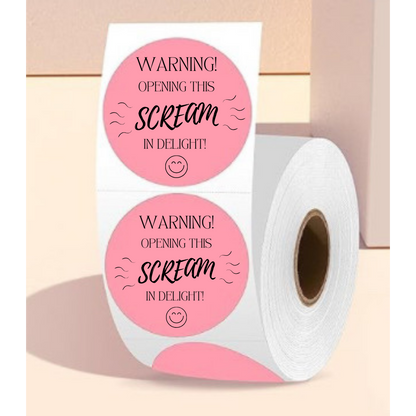 2 Inch Warning Opening This Package Sticker Rolls