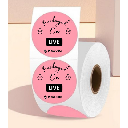 2 Inch Custom Packaged On Live Sticker Rolls