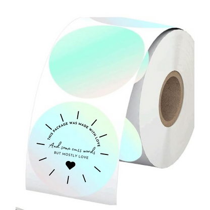 2 Inch Made With Love & A Few Cuss Words Sticker Rolls