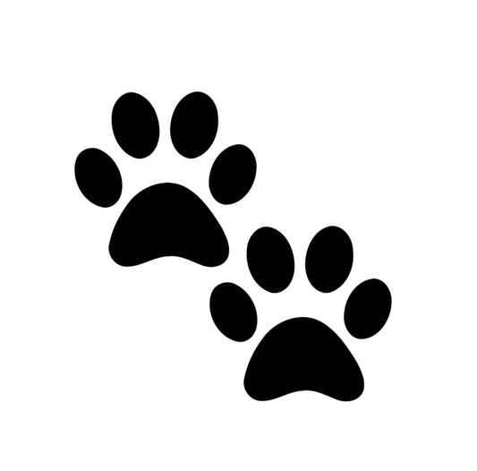 Two Paw Print Decal