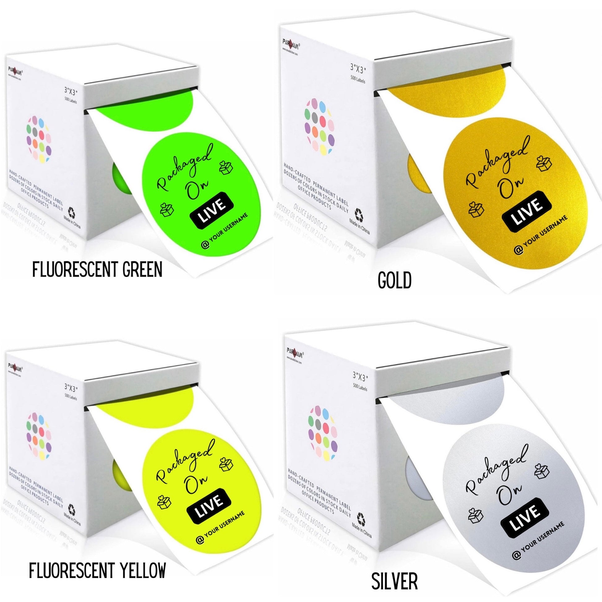 3 Inch Custom Packaged On Live Sticker Rolls / Shipping Stickers / Mailing / Personalized / Fast Shipping / Packing / Multicolored / Cute