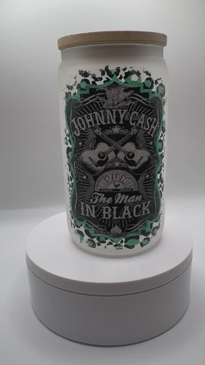 Glass Frosted Can Tumbler