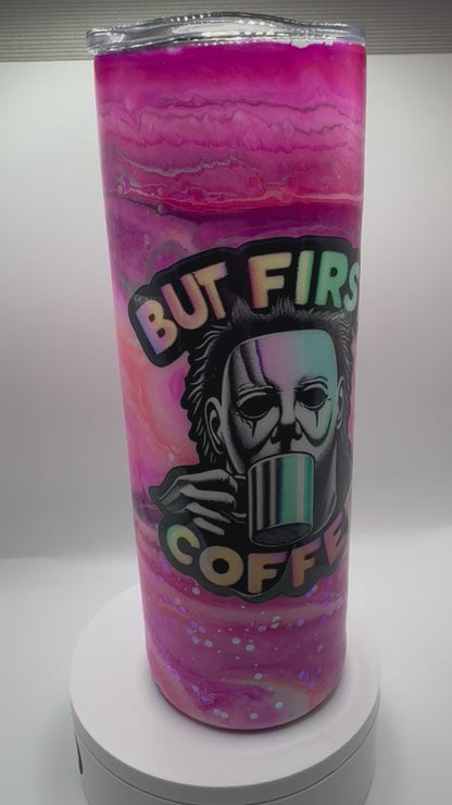 20oz Pink Alcohol Ink Tumbler